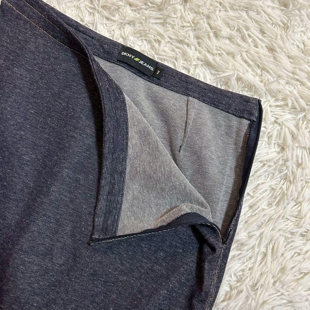 《良品》 DKNY 裾フリルスカート ブルー 2 可愛い オシャレ キレイめ