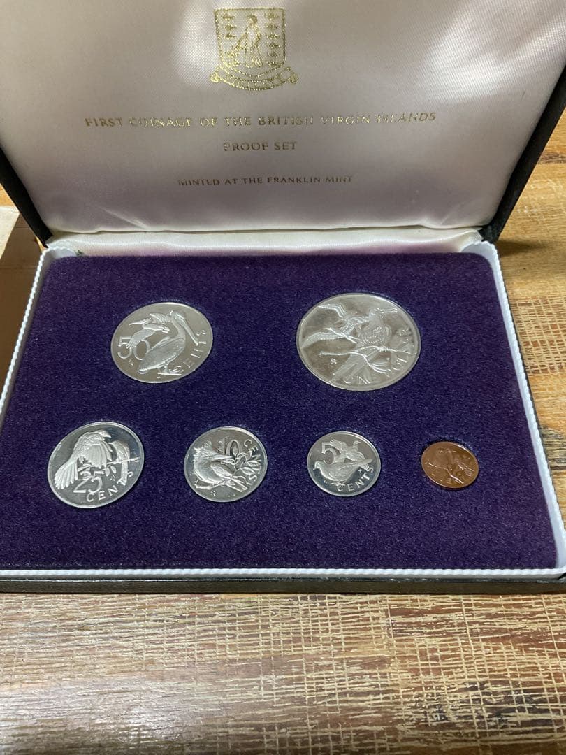 1973年イギリス領ヴァージン諸島　プルーフ貨幣セット　フランクリンミント