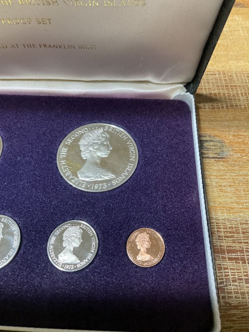 1973年イギリス領ヴァージン諸島　プルーフ貨幣セット　フランクリンミント