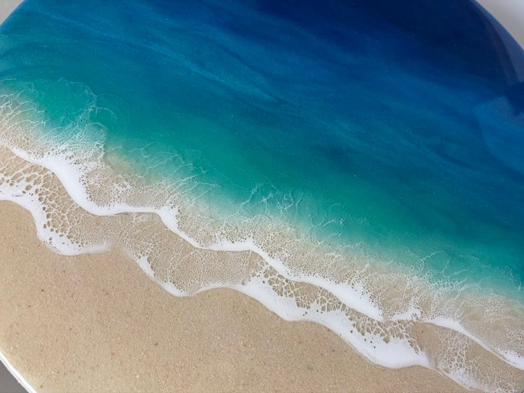 レジンアート　レジンテーブル　ミニテーブル　海レジン　オーシャンアート