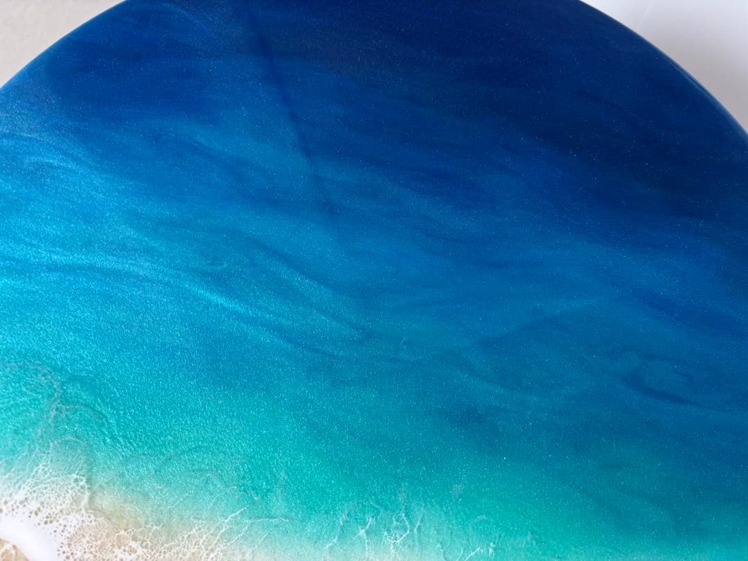 レジンアート　レジンテーブル　ミニテーブル　海レジン　オーシャンアート