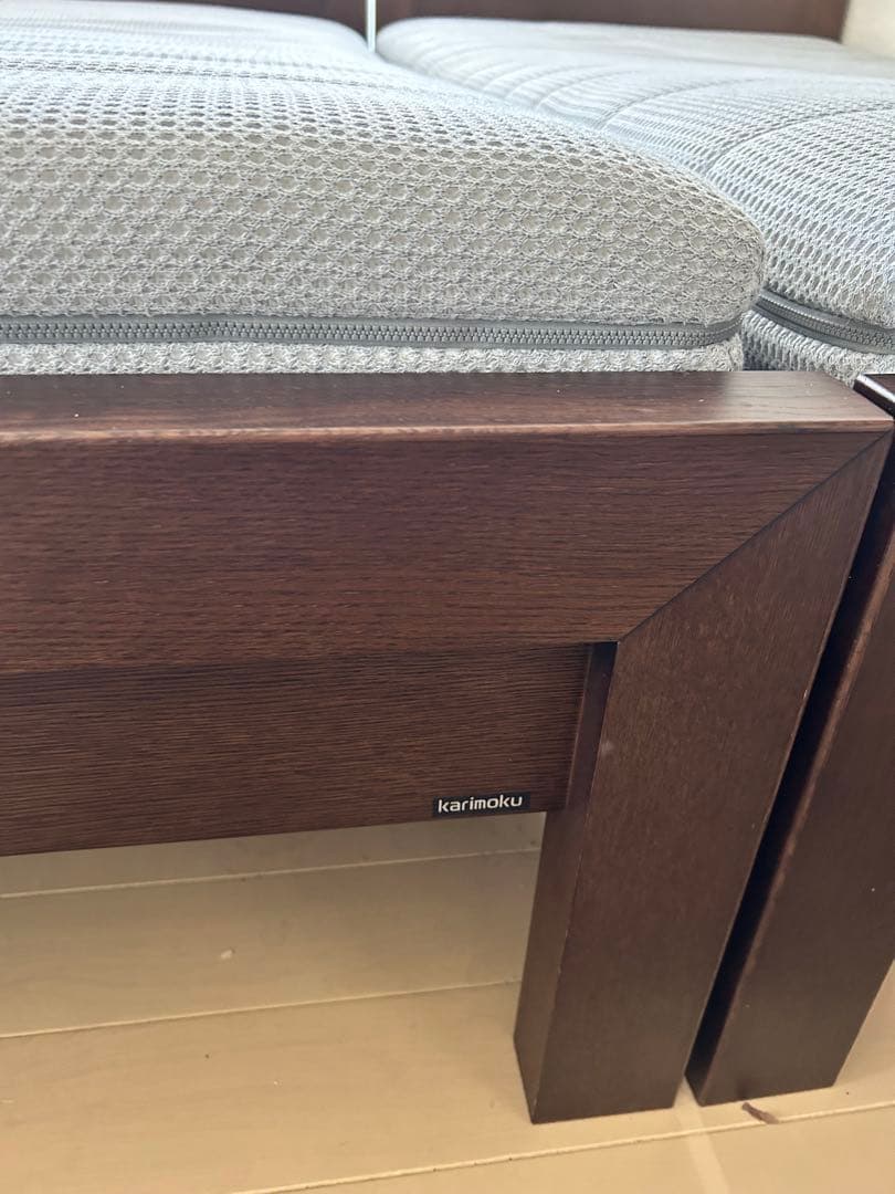 格安　ブランド家具　マットレス　安い　ベッドフレーム　ベッド　カリモク　シングル