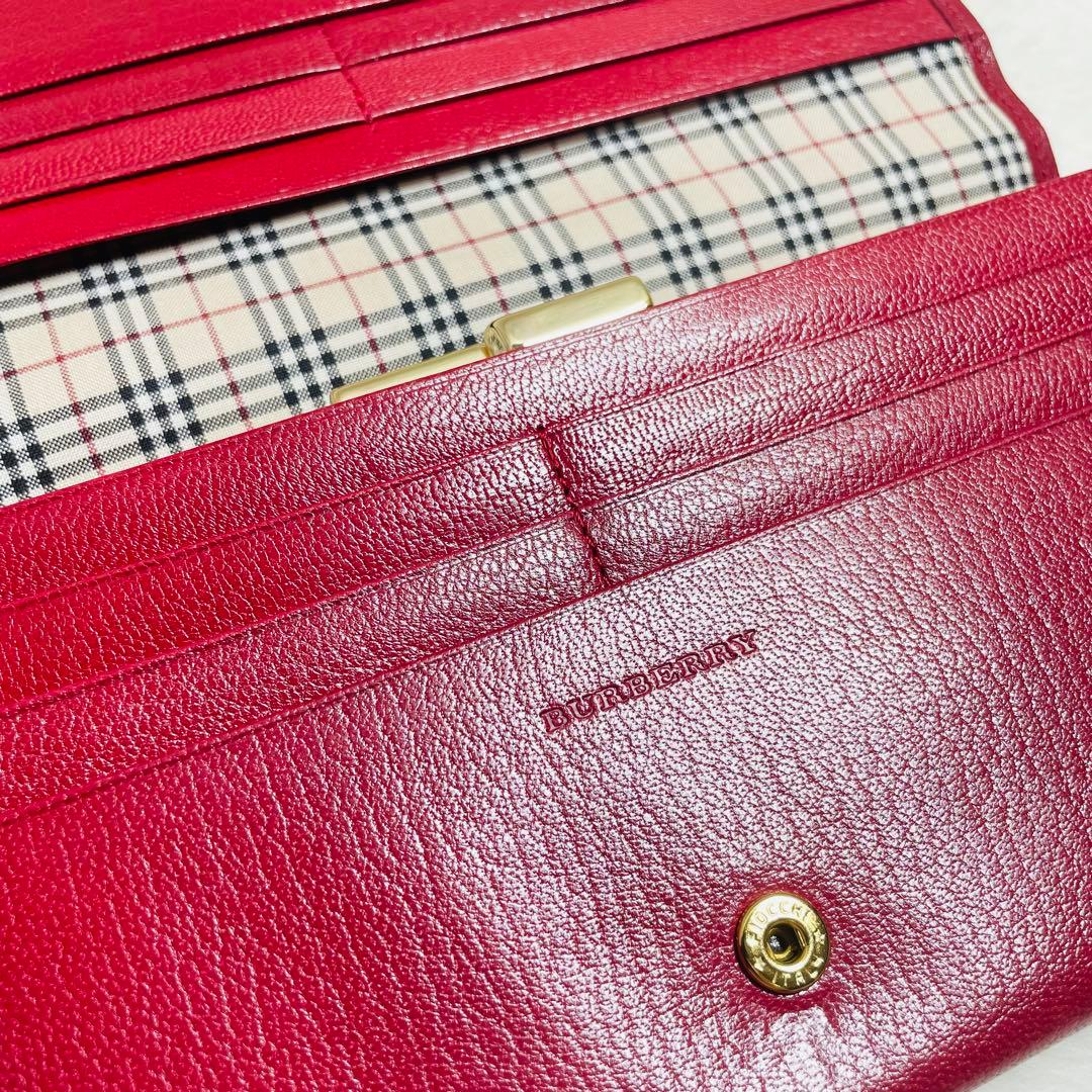 極美品　BURBERRY がま口　長財布　二つ折り　ノバチェック　おしゃれ