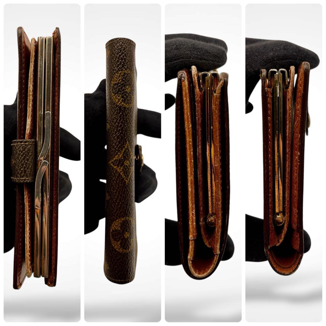 美品✨ルイヴィトン モノグラム 二つ折り財布 ポルトモネビエ ヴィエノワ がま口