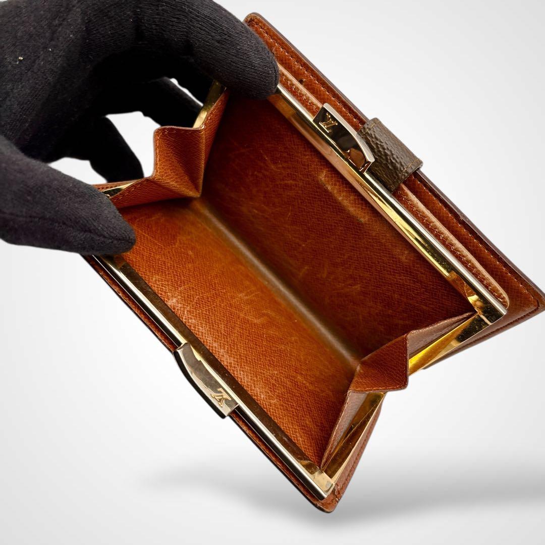 美品✨ルイヴィトン モノグラム 二つ折り財布 ポルトモネビエ ヴィエノワ がま口