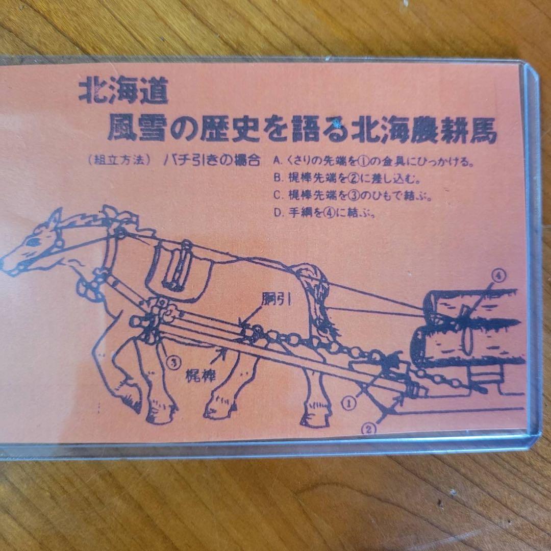 【匿名発送】木工品　置物　アンティーク　北海農耕馬　北海道の馬
