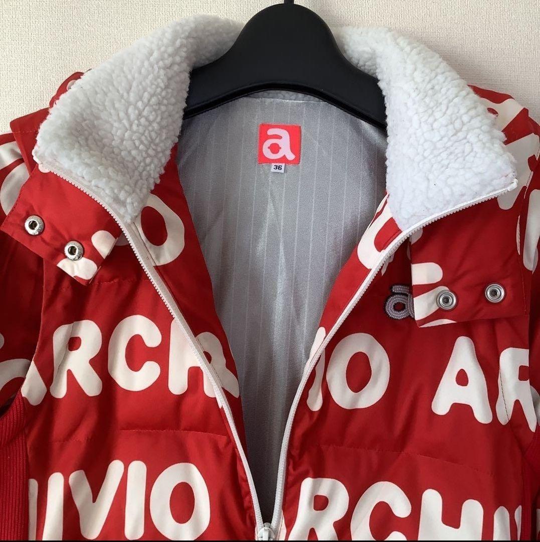 archivio ダウンレディース　ロゴジャケット　中わたS