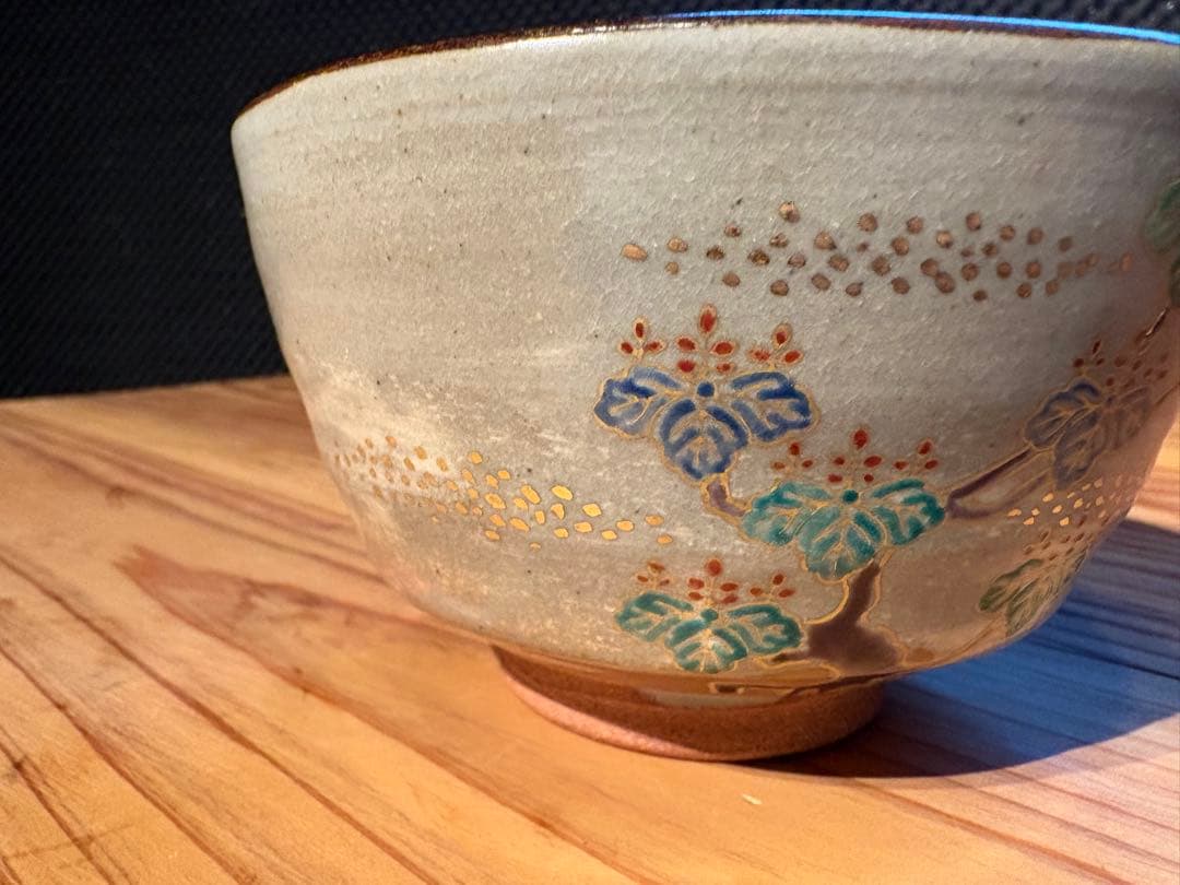 御即位記念 色絵 葡萄文 茶碗｜加藤松香 作｜八月（晩夏）季節茶碗｜共箱・栞付