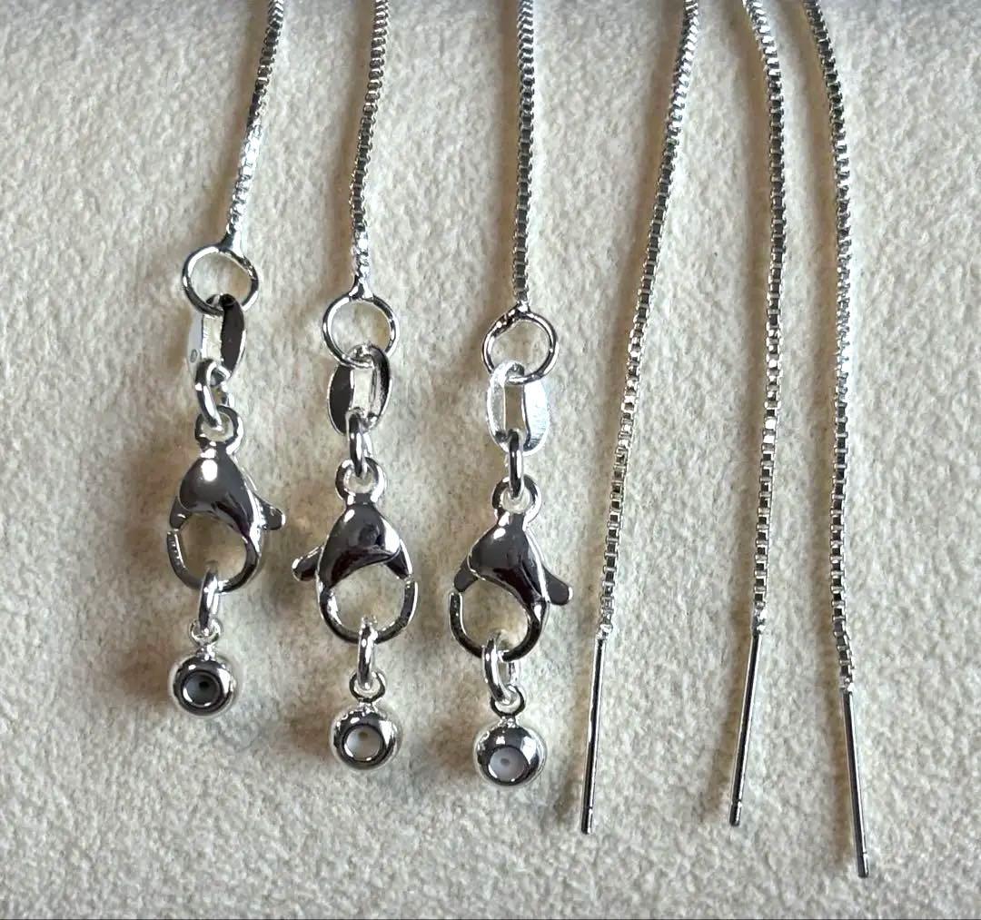 ピン針　ネックレス 天然石の玉が入る！合金 1本