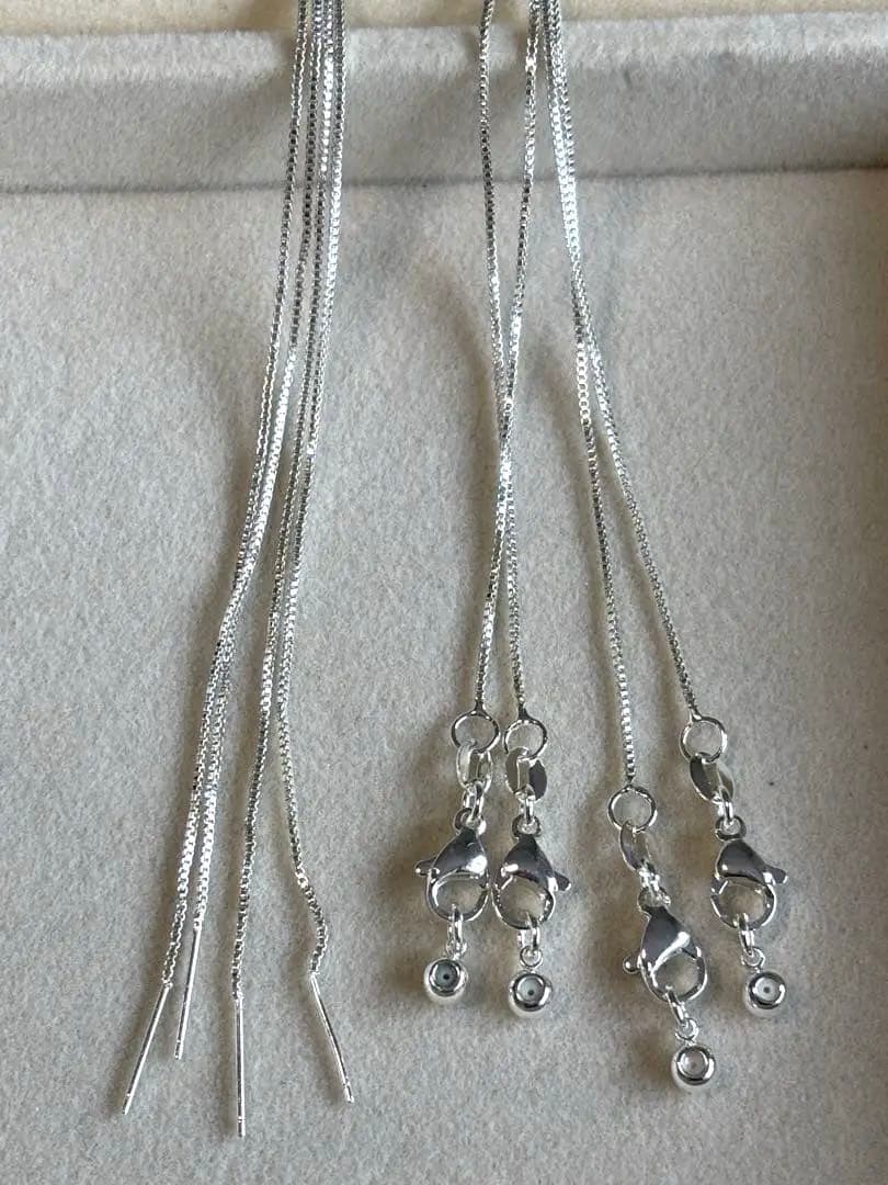 ピン針　ネックレス 天然石の玉が入る！合金 1本