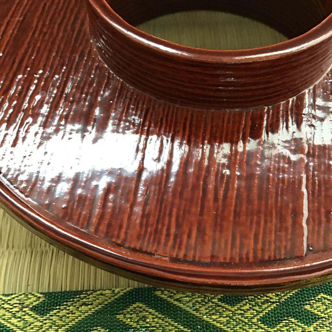 茶道具　柿合わせ天目台　初代楽只斎好　松尾流十代不染斎書付　共箱　N219TD