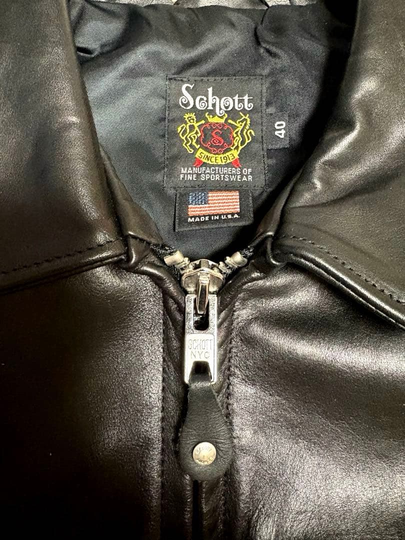 ⭐︎美品schott トラッカージャケット 7209 103US 牛本革　40