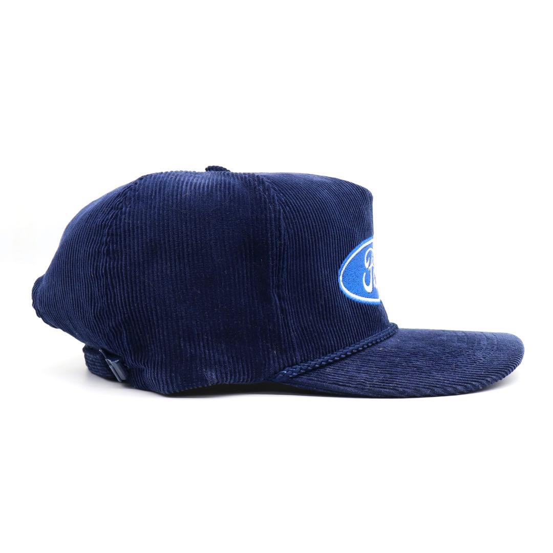 90s Ford フォード ビンテージ コーデュロイ キャップ 刺繍 ロープ付