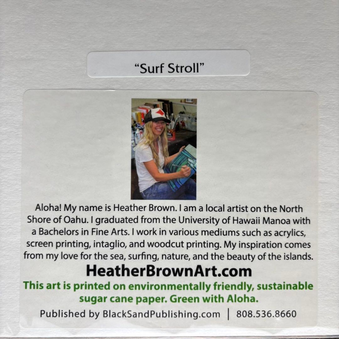 こ*つ様 【未開封】Heather Brown サーフィンアート　絵画　絵　ハワ