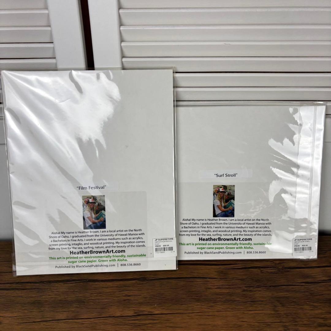 こ*つ様 【未開封】Heather Brown サーフィンアート　絵画　絵　ハワ