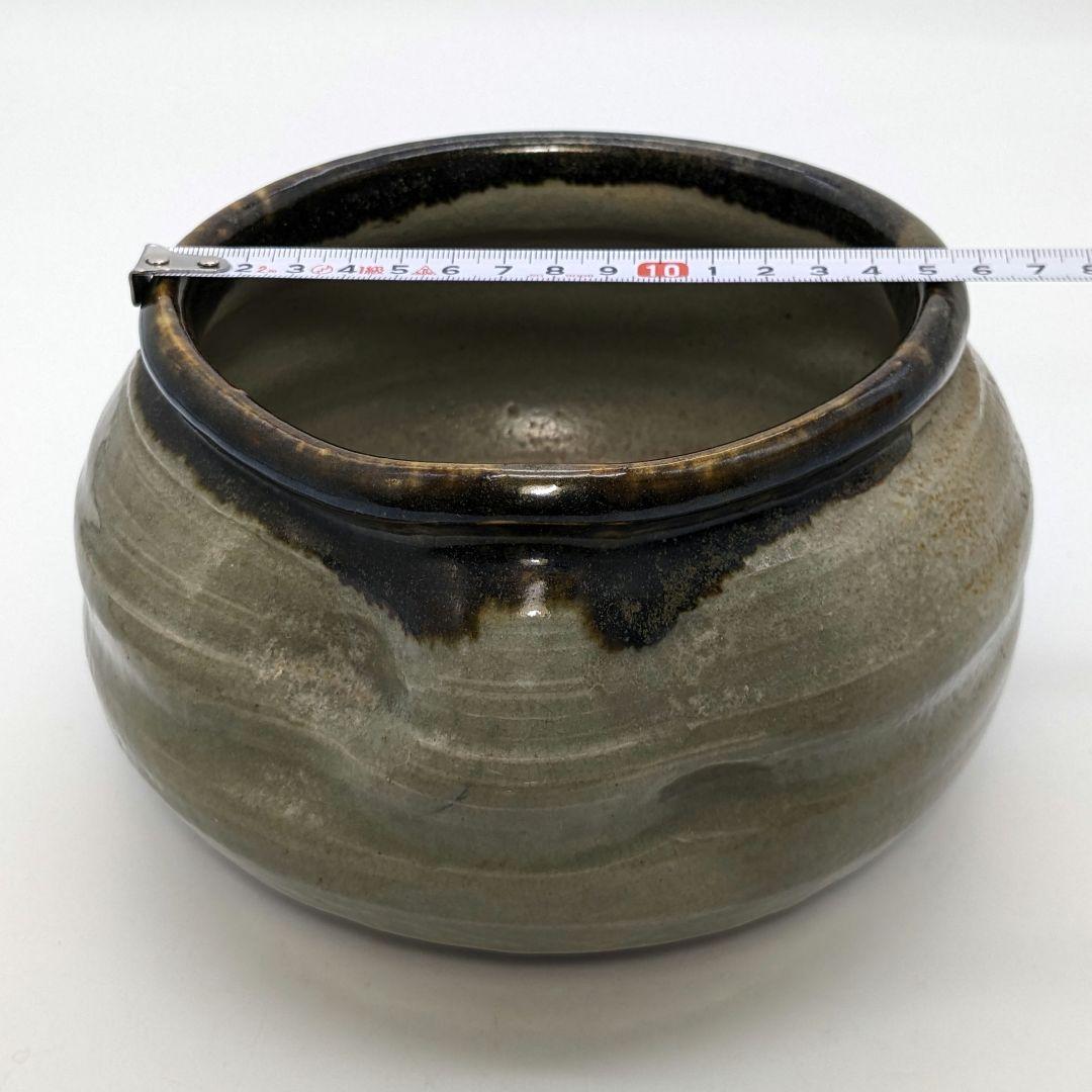 岡本英山 虫明焼 建水 茶こぼし 茶道具 茶器 抹茶 茶陶 容器 食器 工芸品