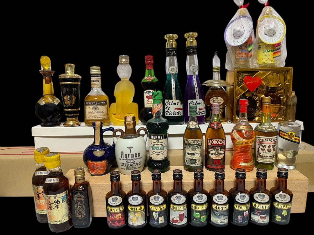 古酒 ヴィンテージ ミニボトルセット ヘネシー ナポレオンなど　68本セット
