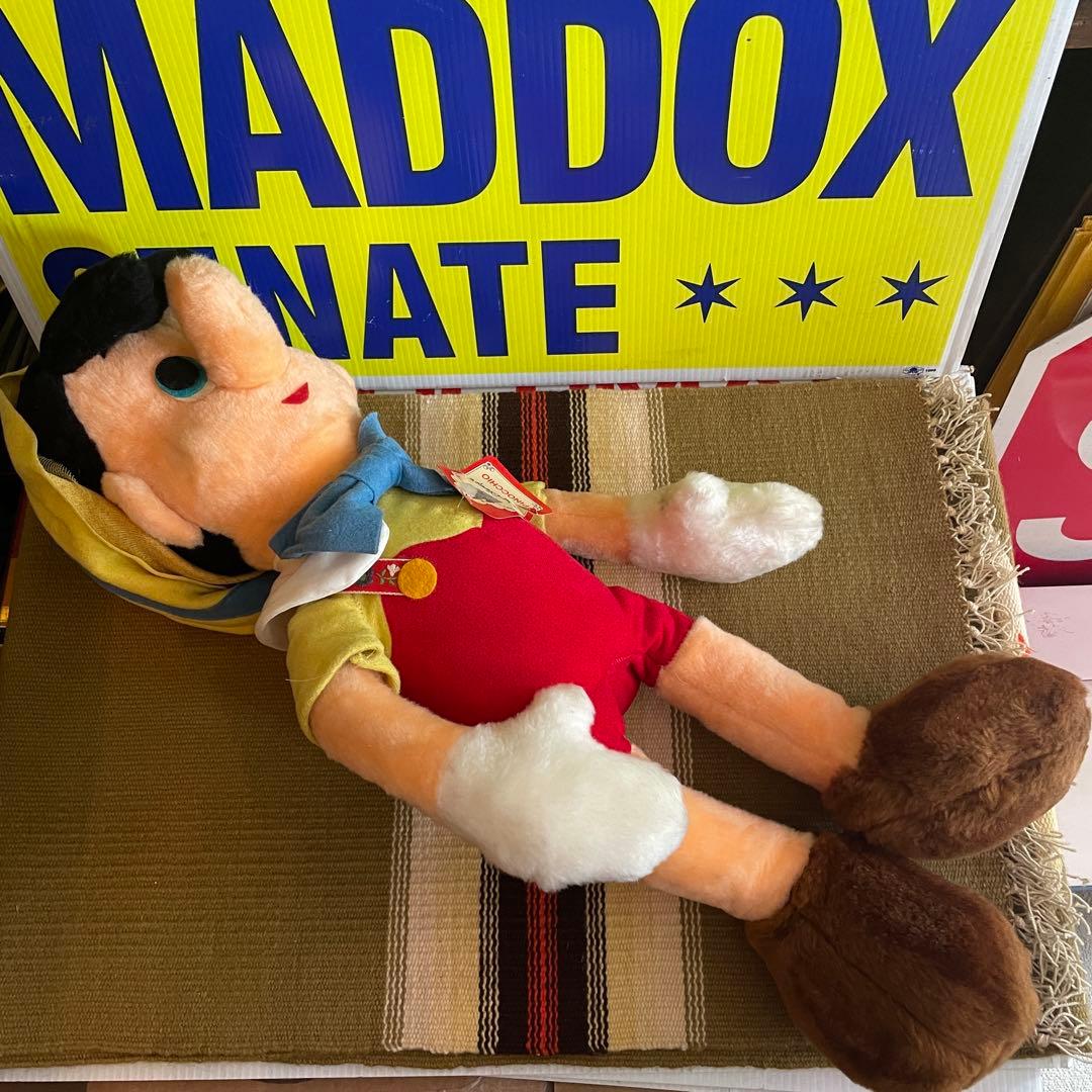 レアBIG！70's ウォルトディズニーピノキオ人形　アメリカアンティークUSA