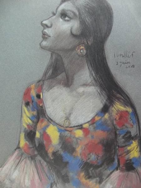 古沢岩美、カテリーナ、希少大判画集画、新品額装付、状態良好