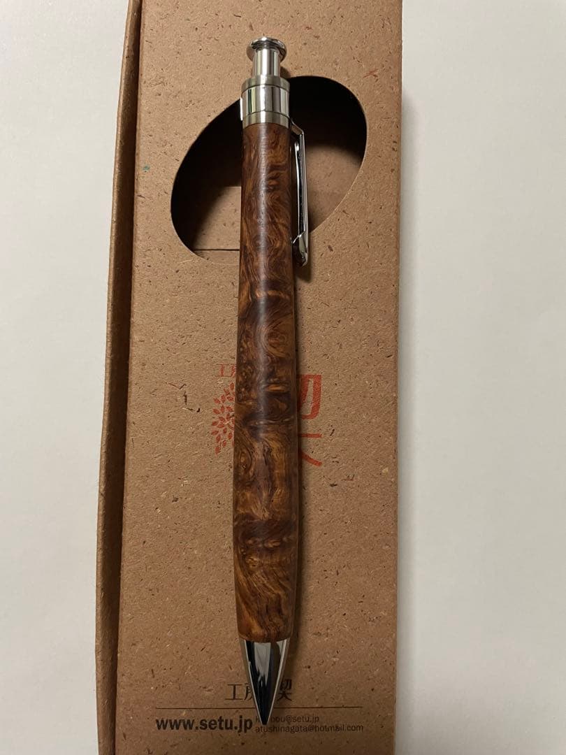 工房楔　ペンシル楔　ローズウッドこぶ(瘤) シャーペン　0.5mm 固定式口金