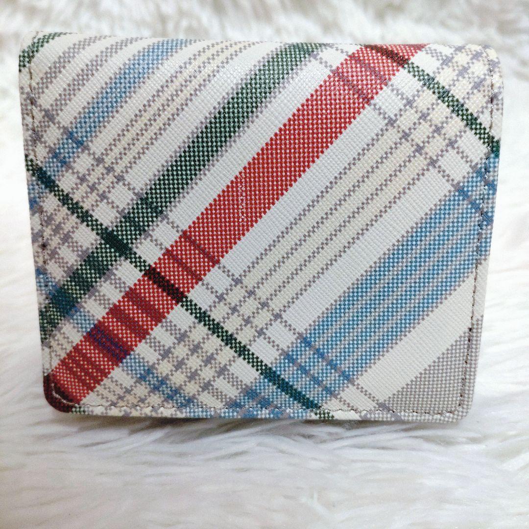 ✨️未使用✨️ヴィヴィアンウエストウッド マドラス チェック 二つ折財布