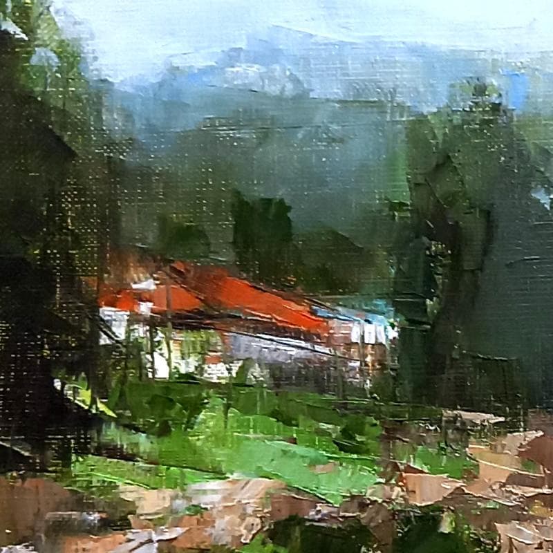 ☆五十畑勝吉☆「初夏 厳美渓」油絵F6 ◆一枚の繪取り扱い画家◆新品額！