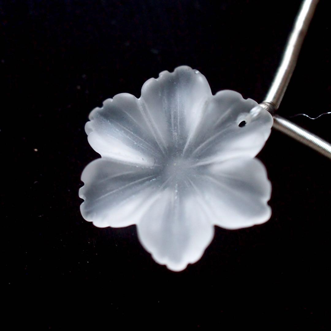 クリスタルクォーツ フロスト6ペタルフラワー 6pc 【M-237】