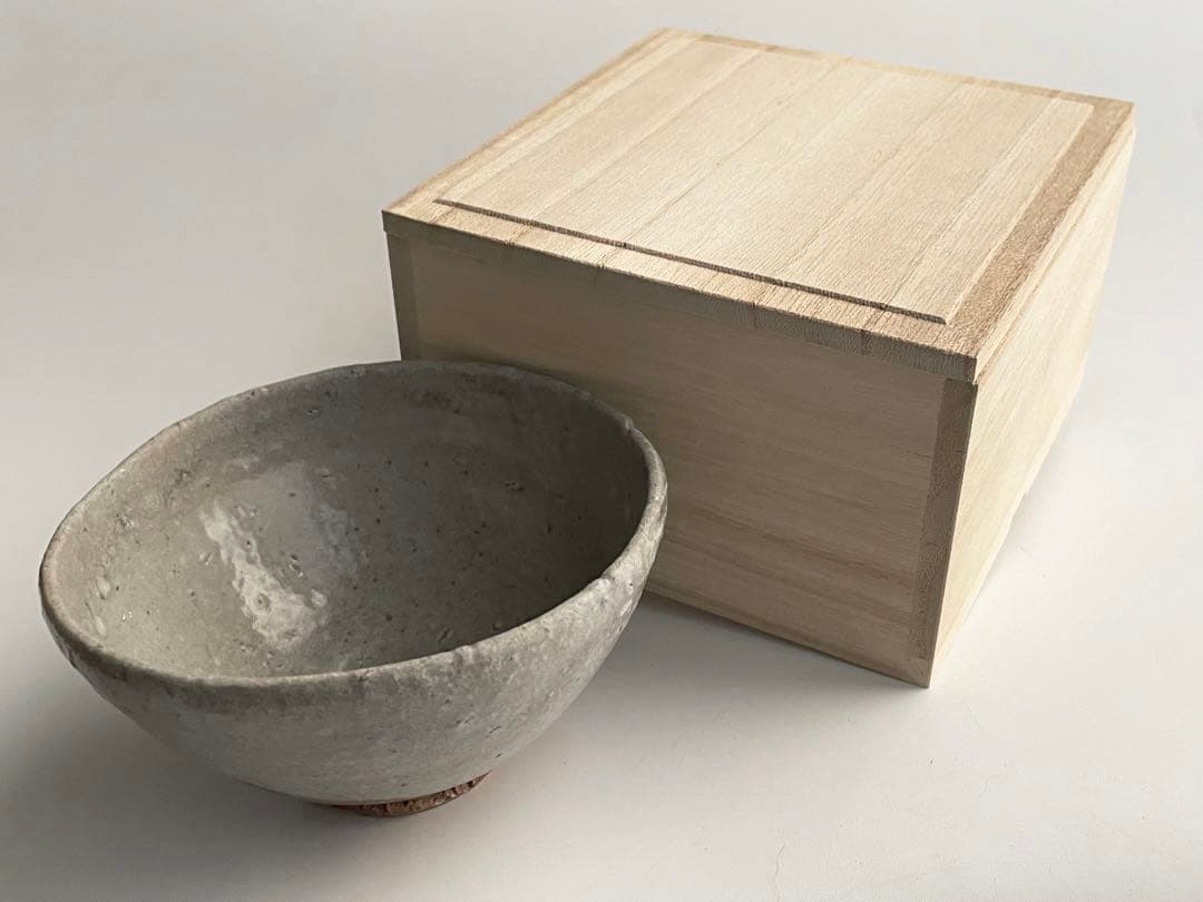 陶芸家　細川護煕　不東庵　唐津茶碗　古唐津茶碗　合わせ箱