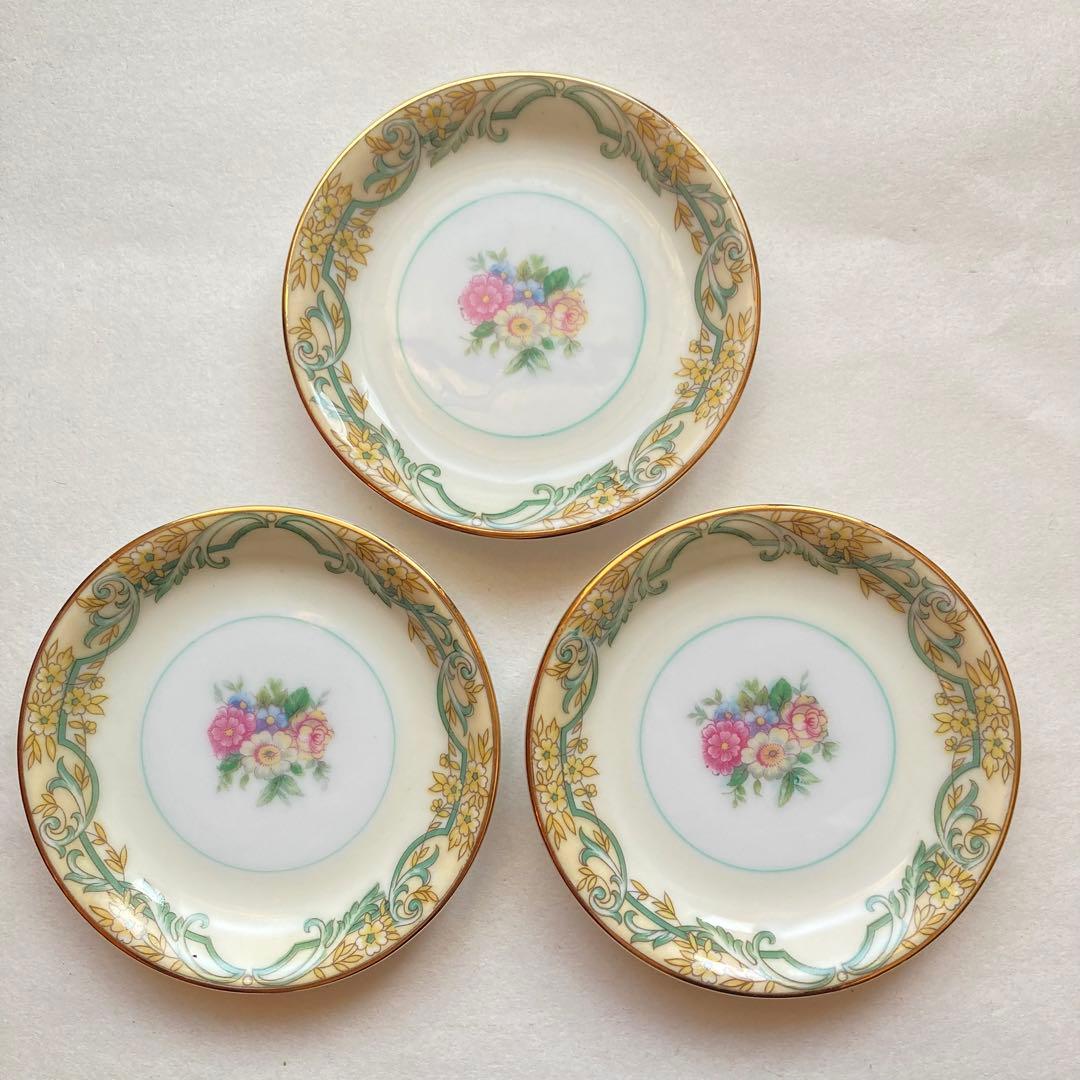 オールドノリタケ　ヤジロベー印　ミニチュアプレート