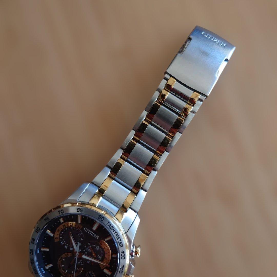 CITIZEN クロノグラフ 腕時計 シルバー/ゴールド