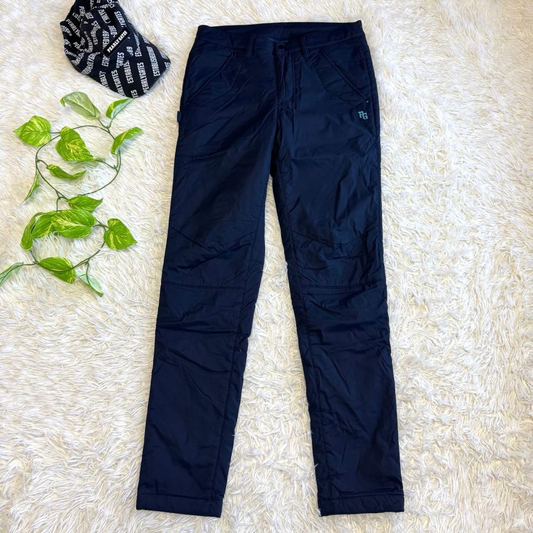 【パーリーゲイツ】美品 中綿パンツ ネイビー ワッペン 1サイズ レディース