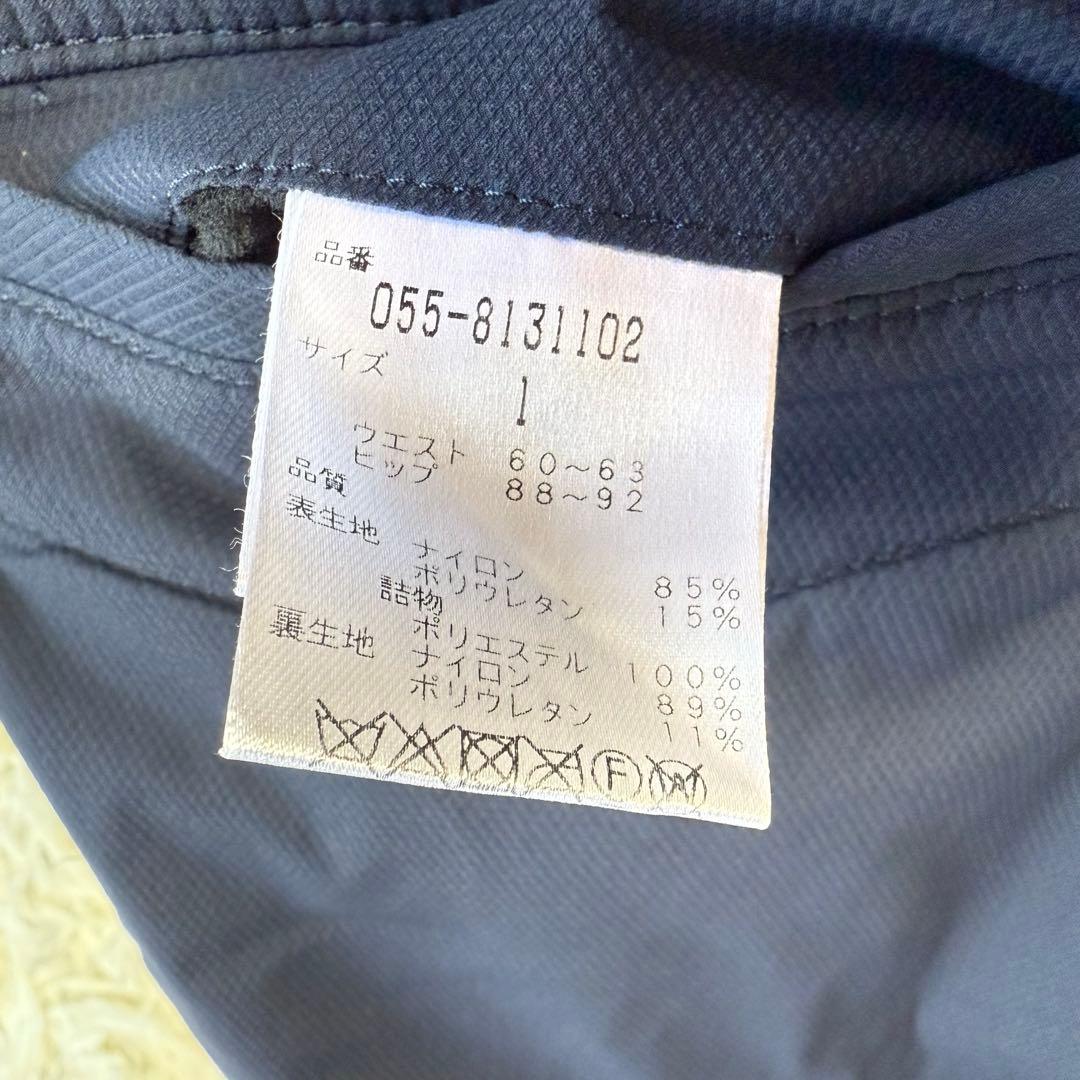 【パーリーゲイツ】美品 中綿パンツ ネイビー ワッペン 1サイズ レディース