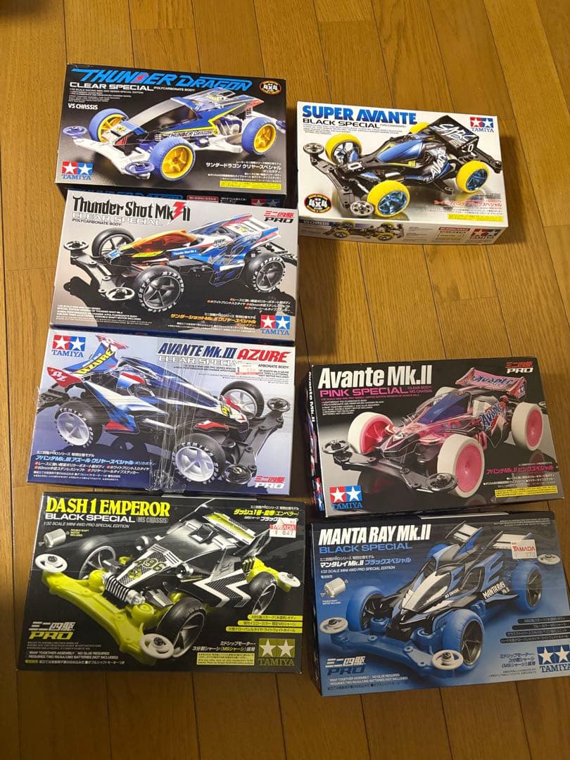 【激レア・未組立】ミニ四駆 特別仕様モデル 7台まとめ売り ブラックスペシャル他