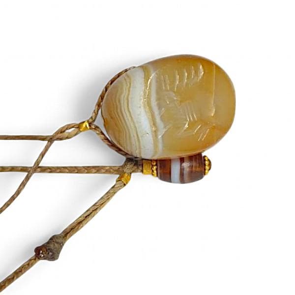 オカベマサノリ　アンティークビーズ　ネックレス　古代ビーズ　印章