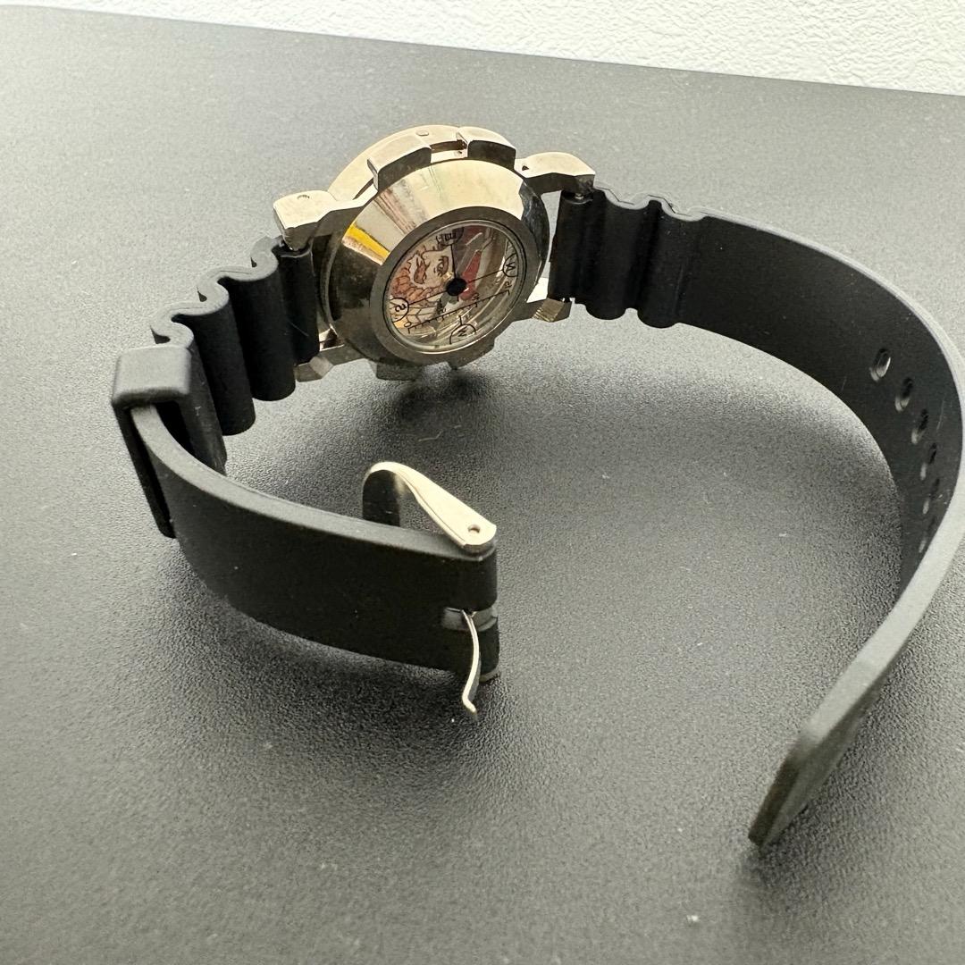 【レア非売品】ブラックニッカ　２Way 腕時計 方位磁針 ラバー製ベルト