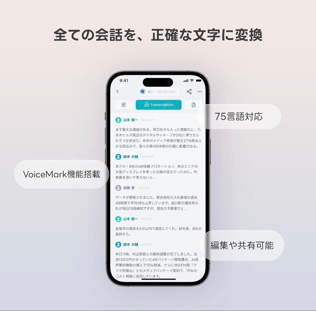 て*い様 HiDock P1 AIボイスレコーダー 64GB スターホワイト