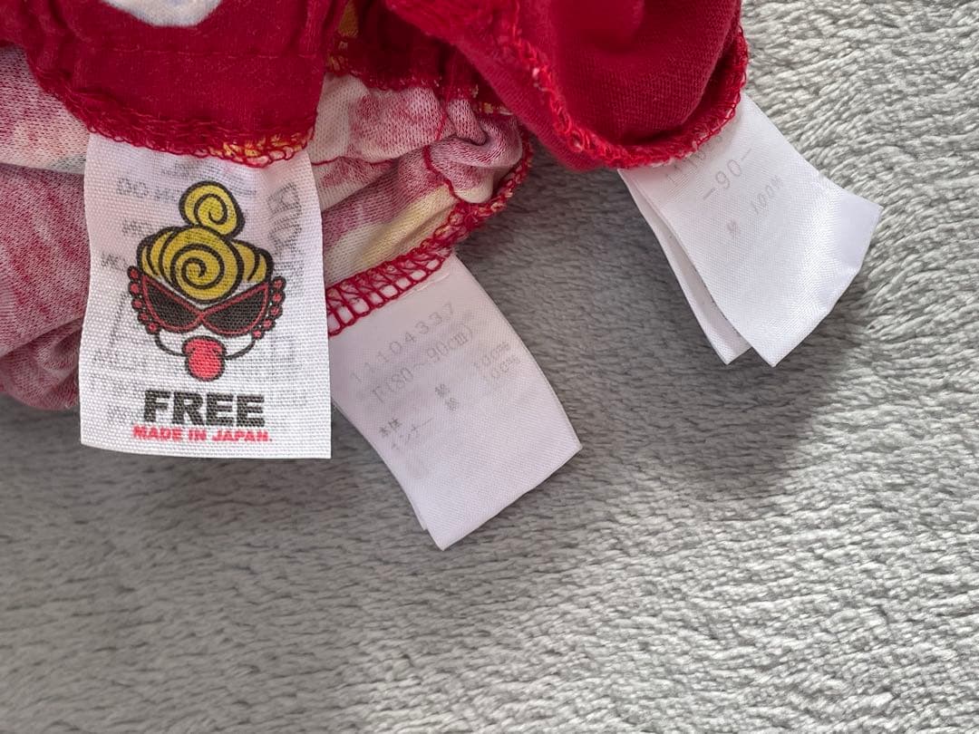 ヒスミニ エンジェル 総柄 セトア レッド 長袖 FREE 80-90