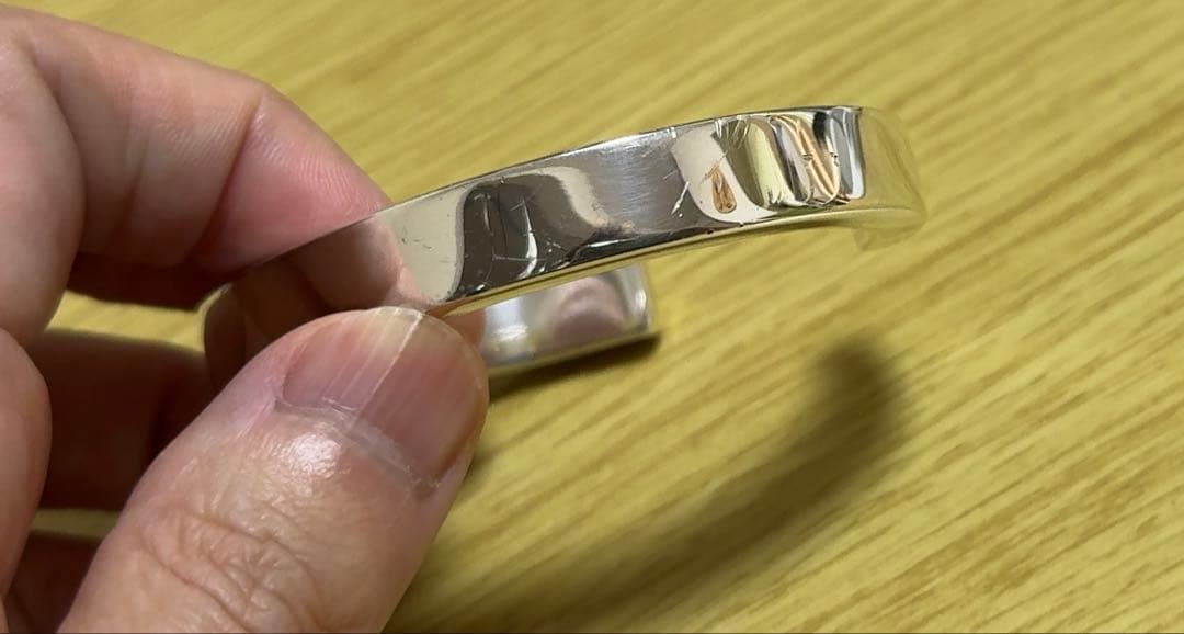 シルバー925 極太バングル　98g 極厚　オーダー品　ブレスレット