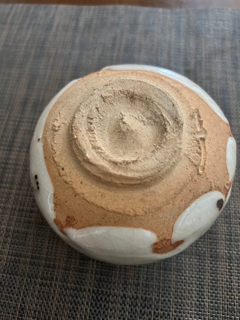 絵志野茶碗　ト（加藤唐九郎？）在み銘　茶道具　抹茶茶碗