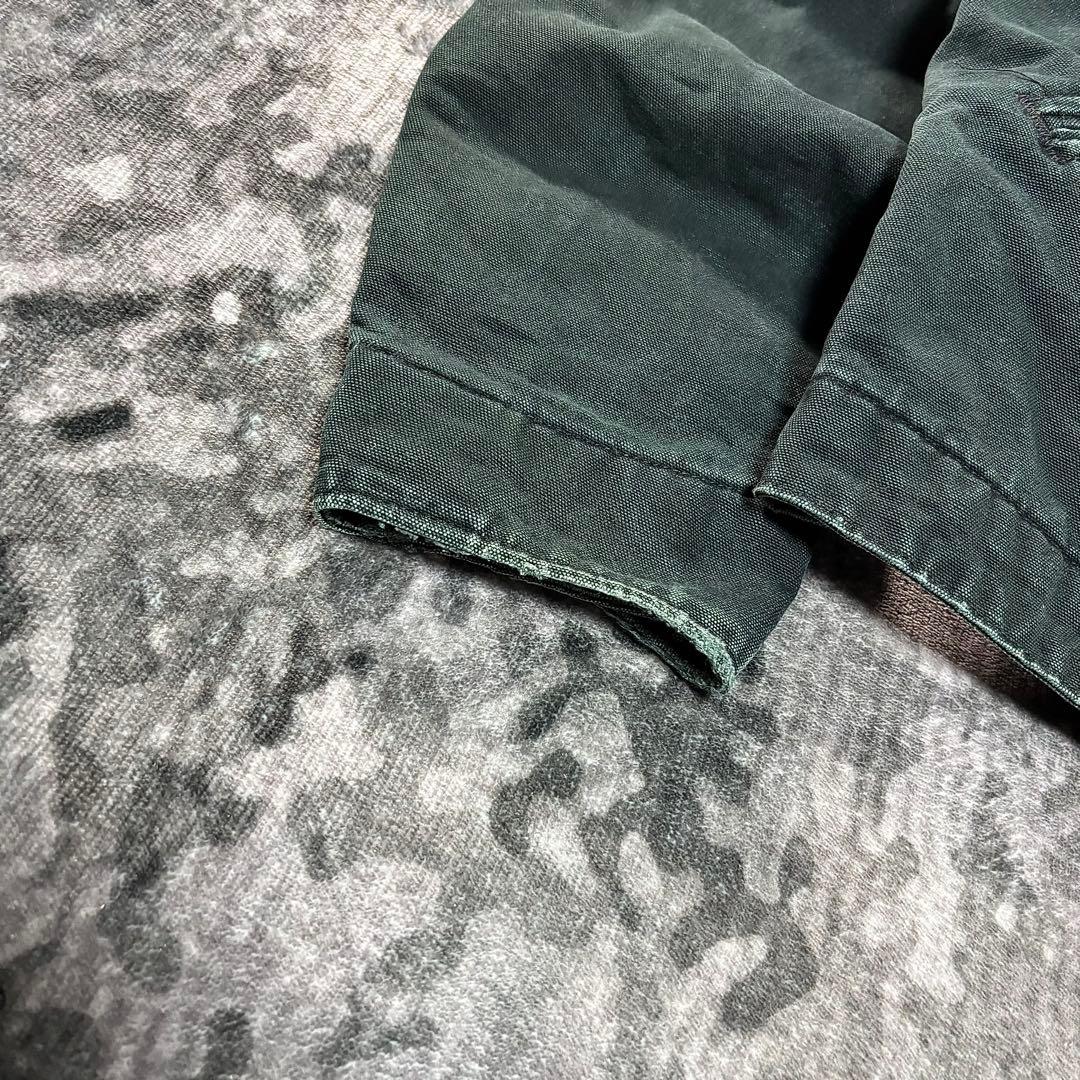 Carhartt デトロイトジャケット 希少グリーン 刺繍デザイン 雰囲気抜群