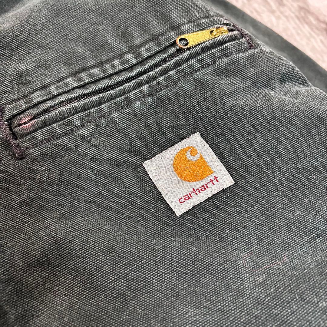 Carhartt デトロイトジャケット 希少グリーン 刺繍デザイン 雰囲気抜群