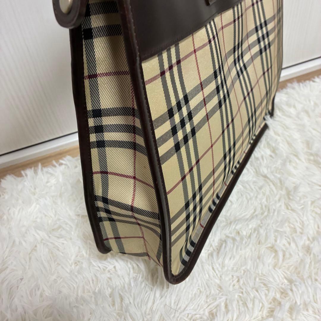 バーバリー　ビジネスバッグ　トートバッグ　ノバチェック　ロゴプレート　A4