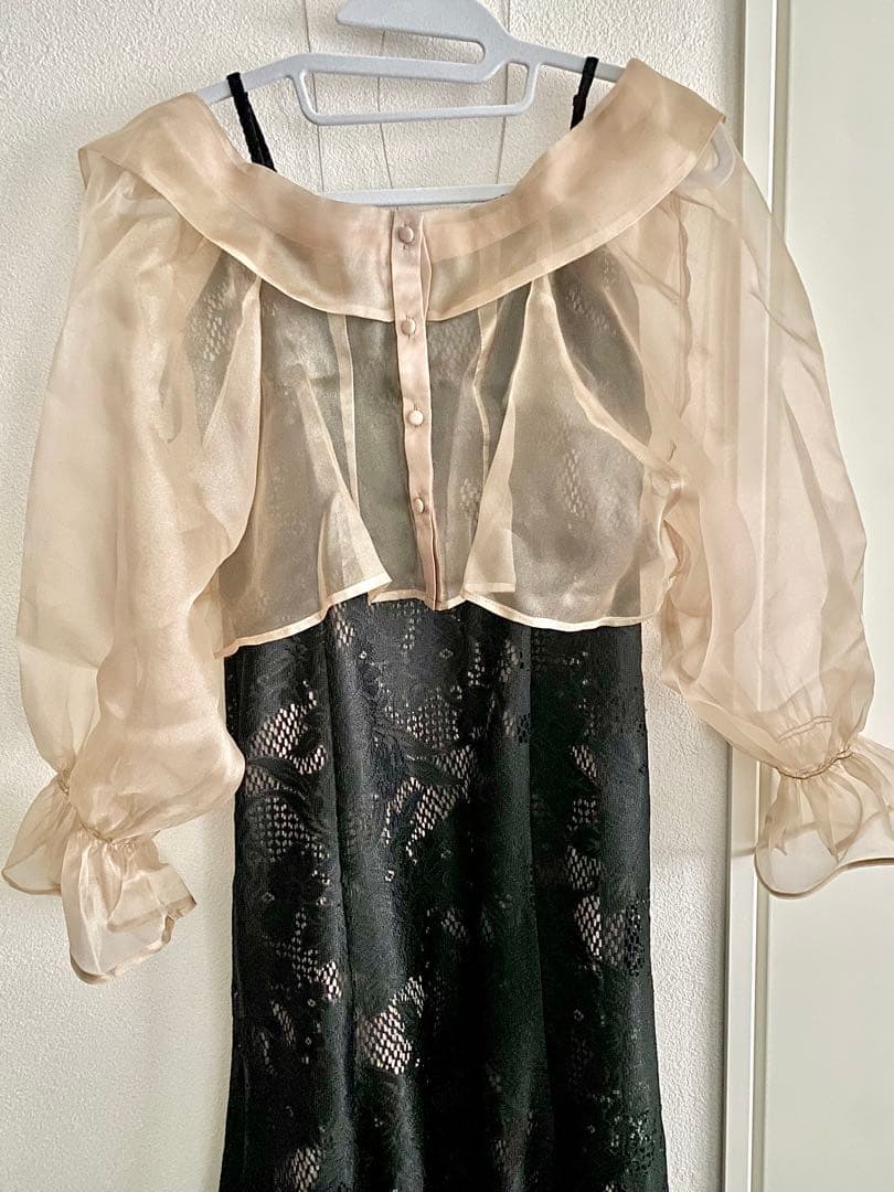 【etoll.】シアーブラウス&マーメイドキャミソールパーティードレス