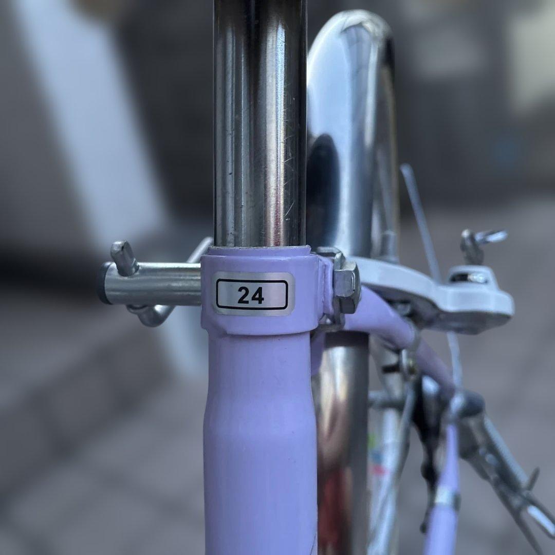 子供用自転車 24インチラベンダー色 6段変速
