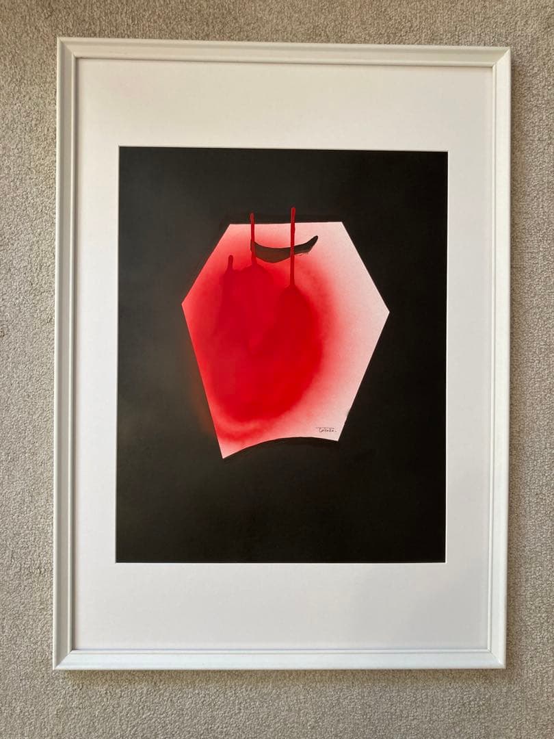 りんご　スプレーアート　自作　A2