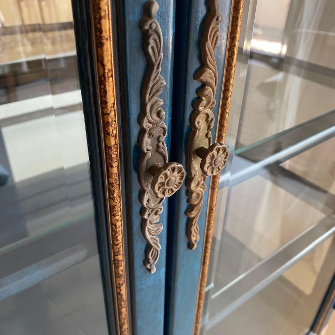 KSM17TEA　ガラスキャビネット　アンティーク　飾り棚　クラシック