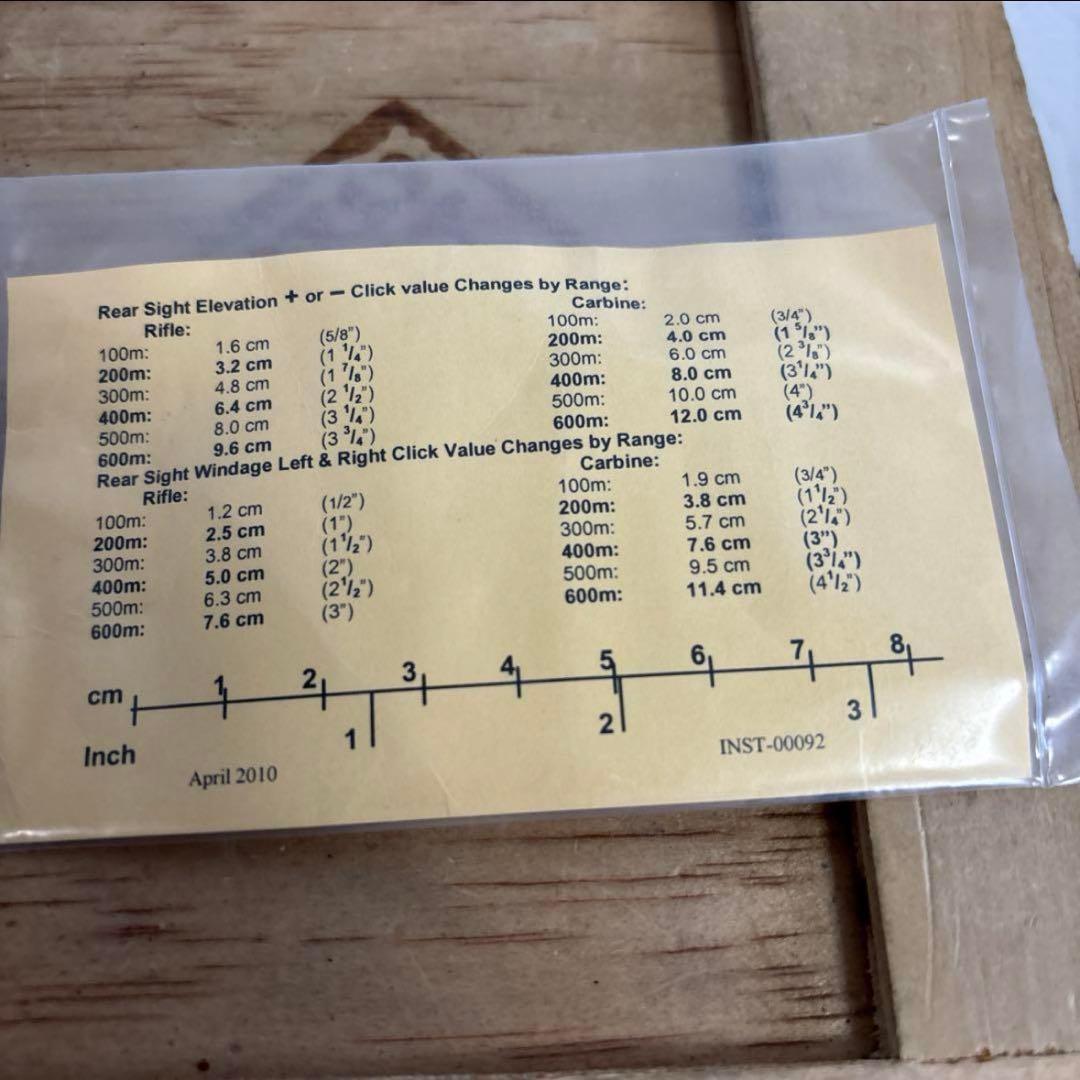 未使用品　米軍　実物　KNIGHTS REAR SIGHT 600 METER②