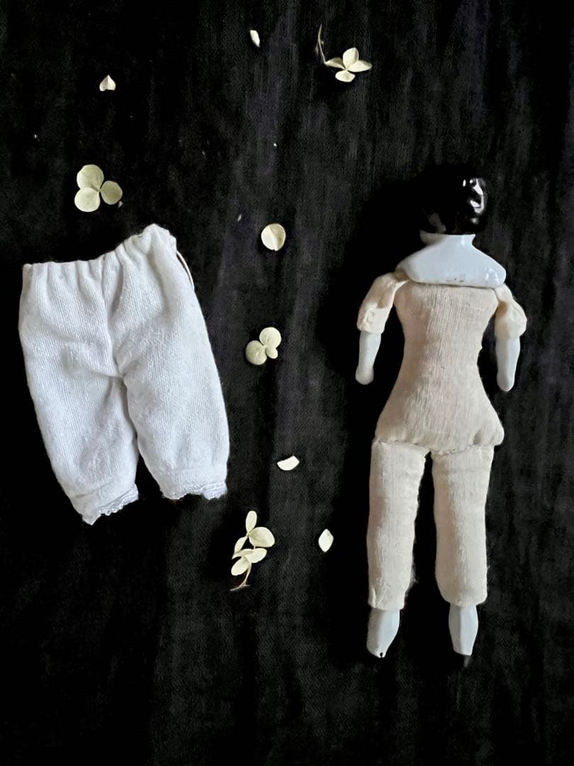 お正月値下げ！アンティーク　チャイナヘッドドール　パンツ　16センチ　アナベル付