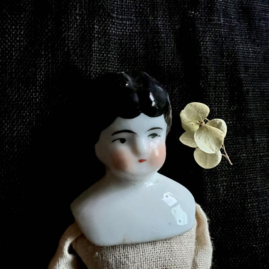 お正月値下げ！アンティーク　チャイナヘッドドール　パンツ　16センチ　アナベル付