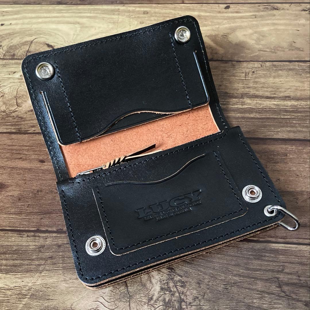 【れんじゃーず】ミドルトラッカーウォレット 3層【お札を折らずに収納】